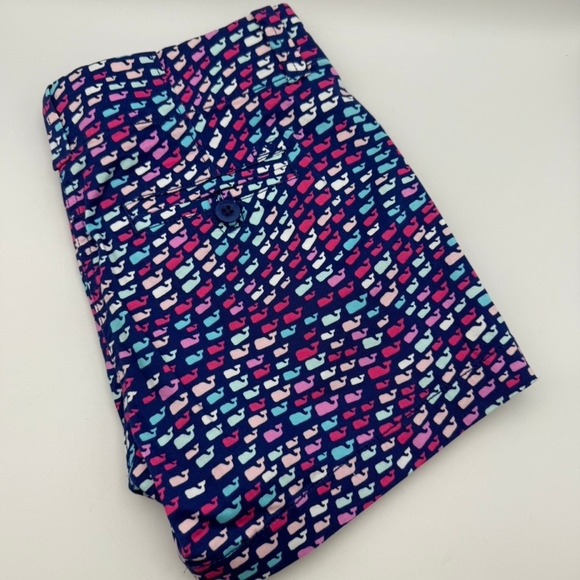 Vineyard Vines Whale Print Colorful Shorts Casual Everyday Womens Size 0 - Picture 1 of 9